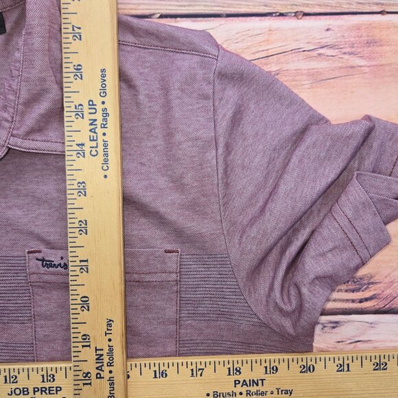 Travis Mathew Mens Maroon Polo Shirt Medium - Picture 8 of 8